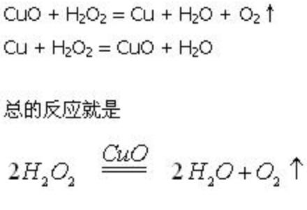 氧化銅和過氧化氫反應(yīng)方程式？